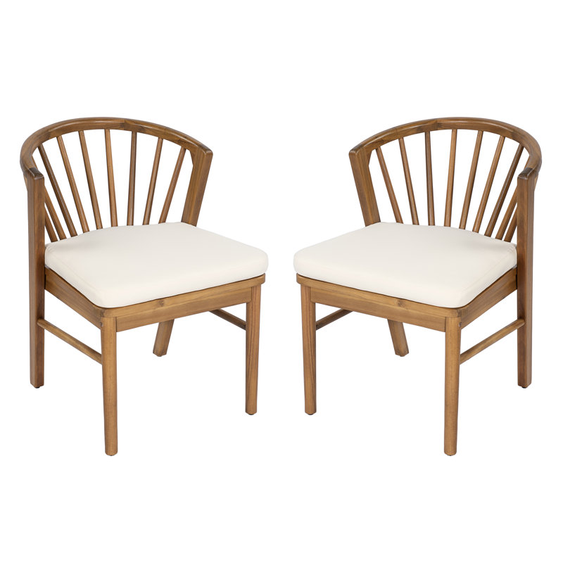 Chaises de salle à manger Clyne, Beige/Teck