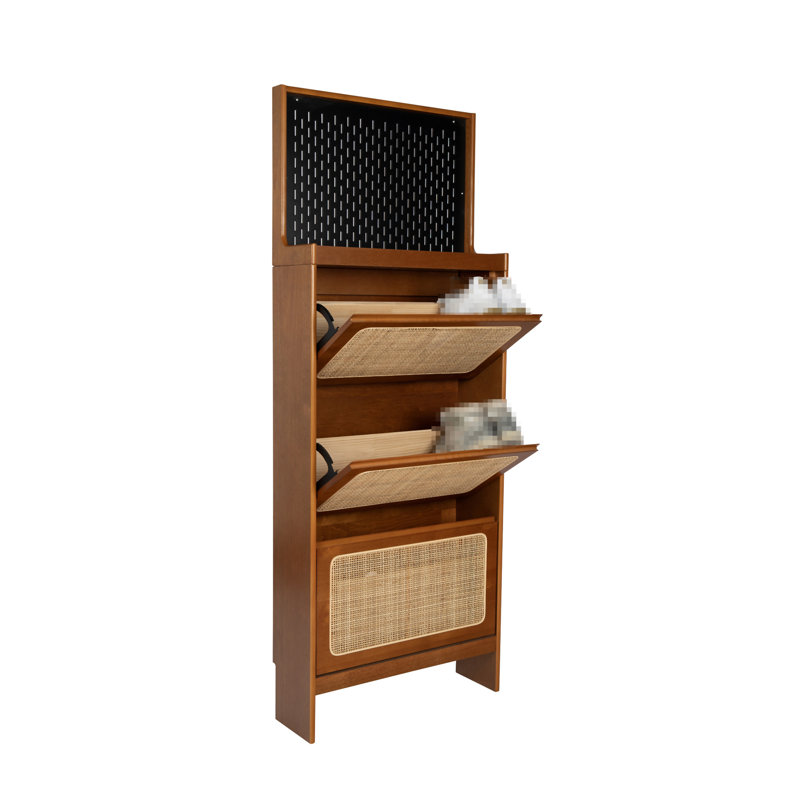 Rattan Shoe Cabinet For Entryway