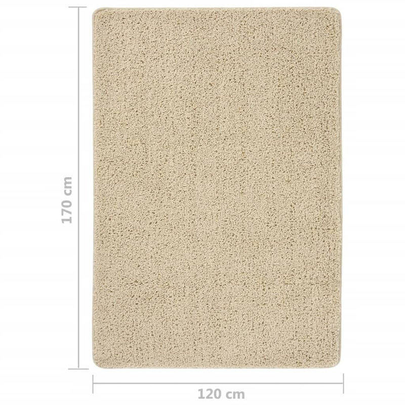 Adelean Solid Colour Shag Area Rug, Rectangle 120 x 170cm