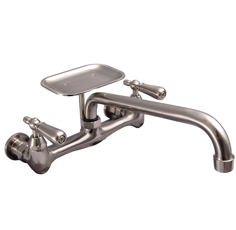 Barclay Dollie Kitchen Faucet and with Soap Dispenser, Brushed Nickel