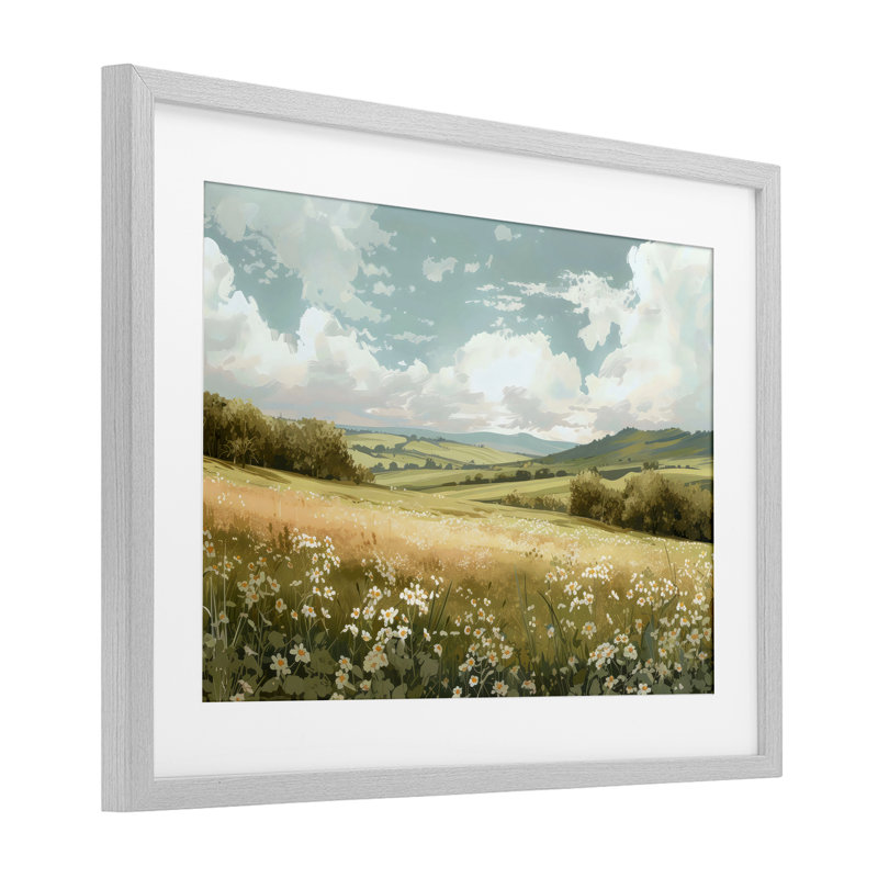 «Scenic Daisy Valley», reproduction encadrée sous verre, conception de Creative Studio, H 14 po x l 20 po