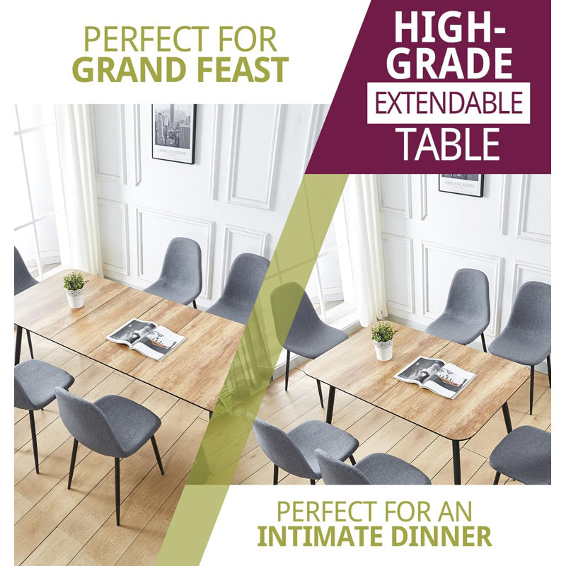 Antigua Extendable Metal Base Dining Table