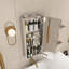 Armoire à pharmacie en aluminium encastrée ou à fixation en surface de 12 po x H 30 po avec porte en miroir et tablettes réglables-38124029