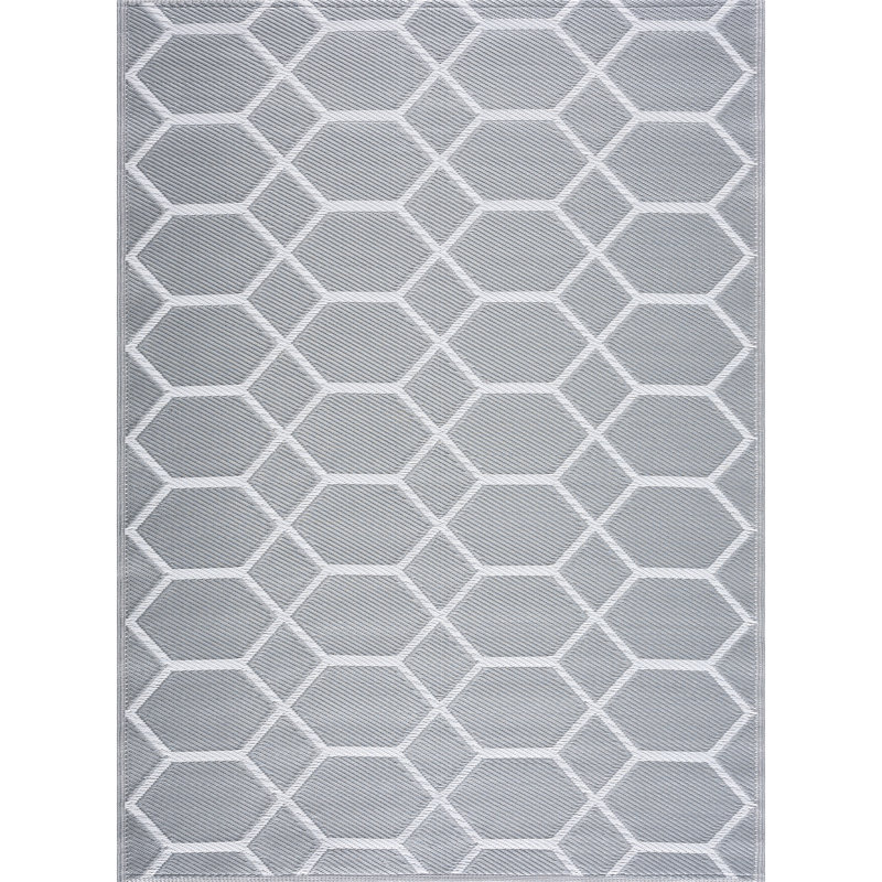 Tapis intérieur / extérieur gris Balasi, Rectangle 6 pi x 9 pi