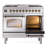ILVE Nostalgie II Series 40 inch Dual Fuel Range with 6 Sealed Burners, Griddle (Glass Door)-99299494-99299491