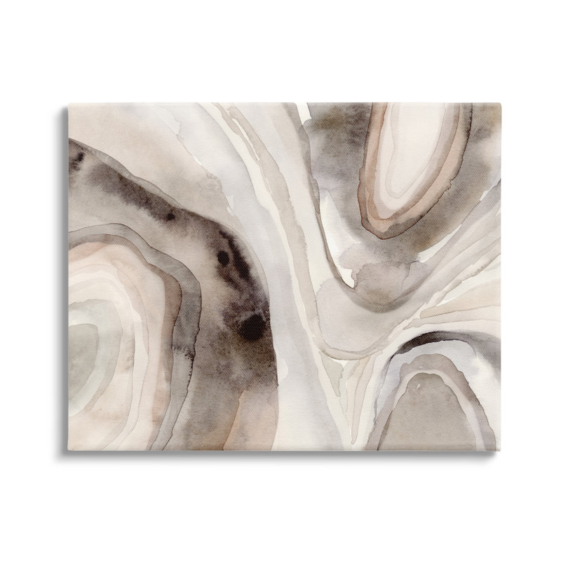 Art abstrait sur toile à l'aquarelle abstraite par Victoria Barnes, H 16 po x l 20 po x P 1,5 po