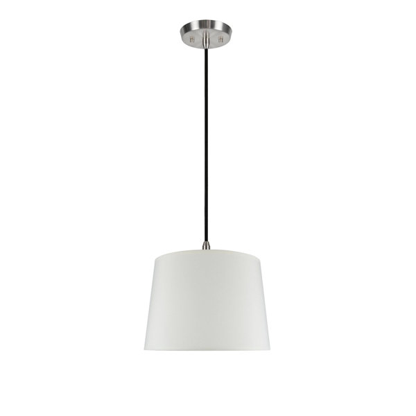 Winston Porter 1 - Light Satin Nickel Single Pendant | Wayfair