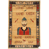 Pictorial One-of-a-Kind 3'10" X 5'8" Area Rug