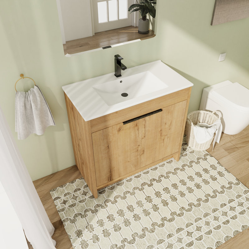 36'' Single Bathroom Vanity with Ceramic Top