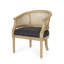 Chaise d'appoint en bois d'hévéa-1984534914
