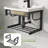 GhomeG 23"L x 15"W White Ceramic Rectangular Bathroom Sink with Steel Base and Overflow Hole