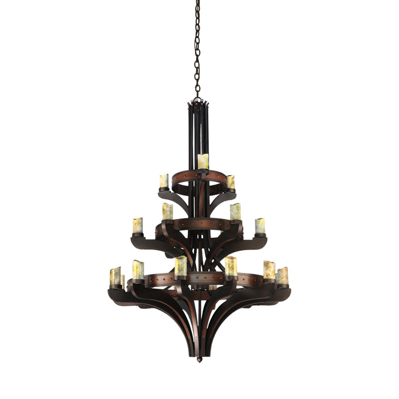 Castilla 21 - Light Dimmable Tiered Chandelier, Cream