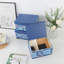 Boîtes de rangement décoratives avec fermeture magnétique, ensemble de 3 boîtes à souvenirs avec couvercles, rangement en carton pour les cadeaux, l'organisation et la décoration intérieure, bleu manoir