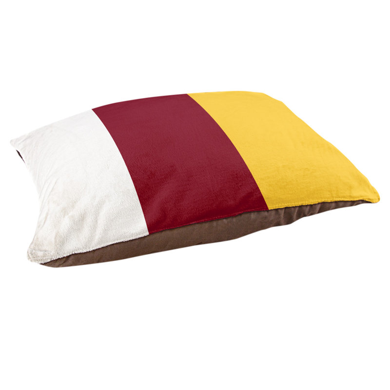 Coussin Louisville, Milieu marron / jaune, Très grand (l 50 po x P 40 po x H 7 po)