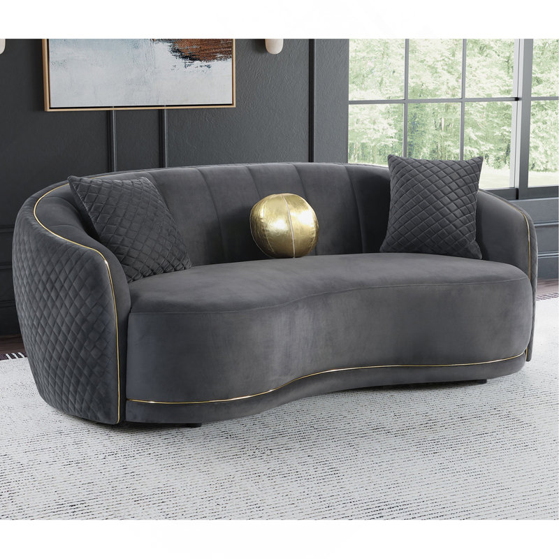 Canapé incurvé luxueux gris foncé Luxe