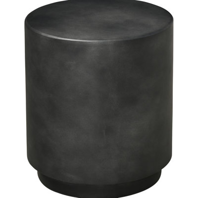 Side Table With Concrete Finish - Dark Gray, Lightweight For Indoor & Outdoor, 4 Adjustable Feet, Versatile Stand Round , Gray Concrete-Like Texture, Lightweight, , Indoor/Outdoor, Coffee Table,