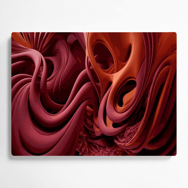 «Biomorphic Abstraction 85», art mural en métal rouge