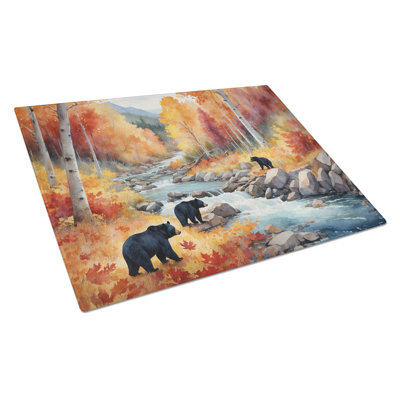 Planche à découper en verre Bears Autumn in the Woods