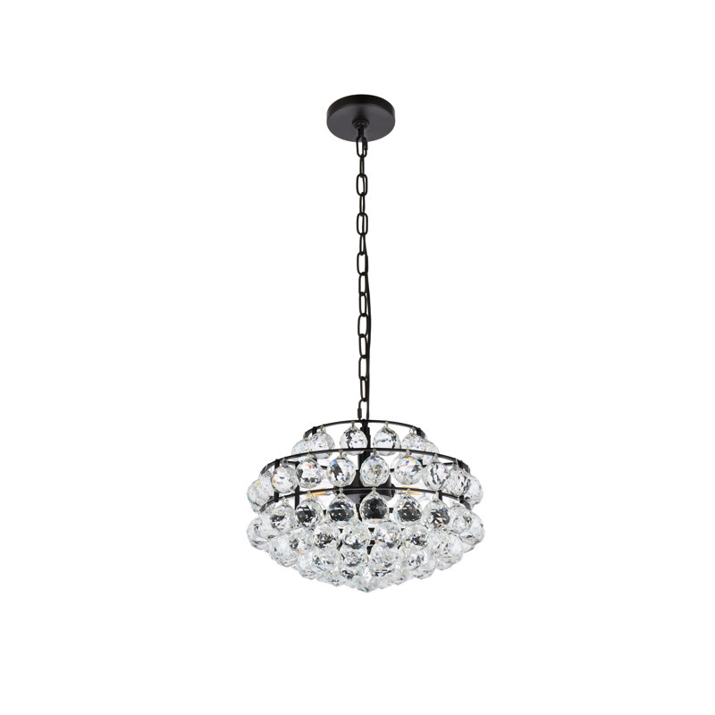 Kieron 3 - Light Unique/Statement Pendant, Black, 72" H x 14" W x 14" D