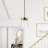 1-Copper colored dimmable glass iron pendant light