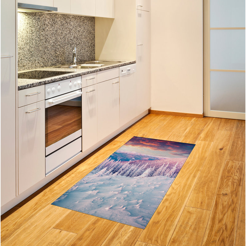 Winter White High Density Long Fiber Poly Threads Decorative Area Rug Carpet, Rectangle 2'7" x 5'