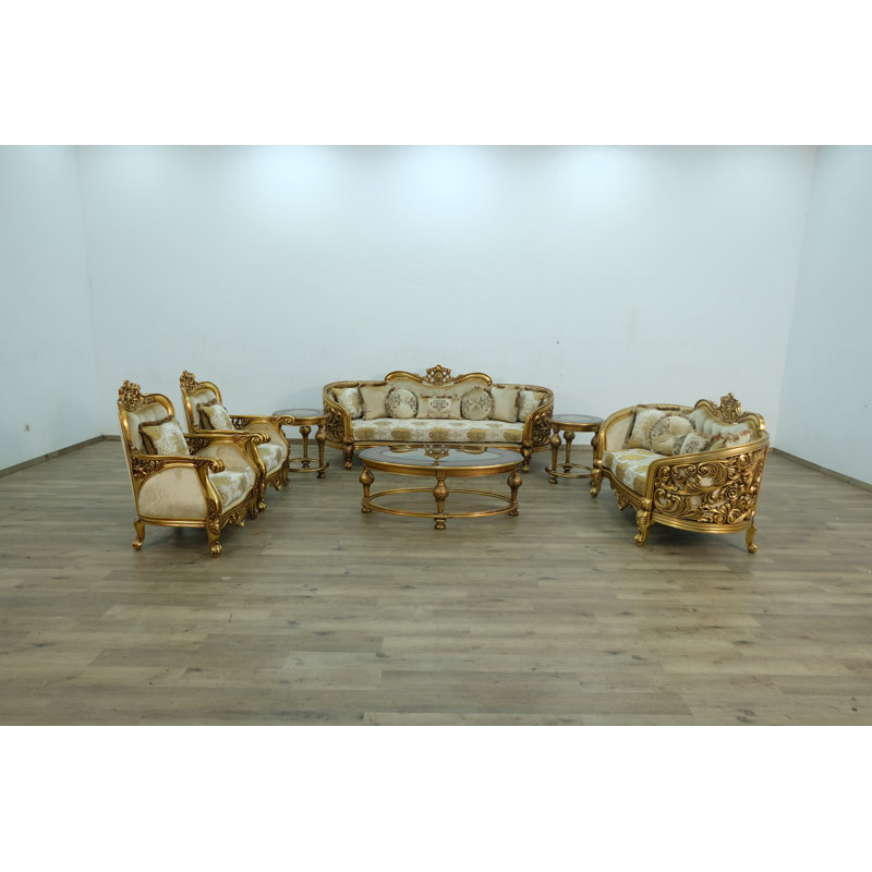 Armchair, Gold, Beige/Off White