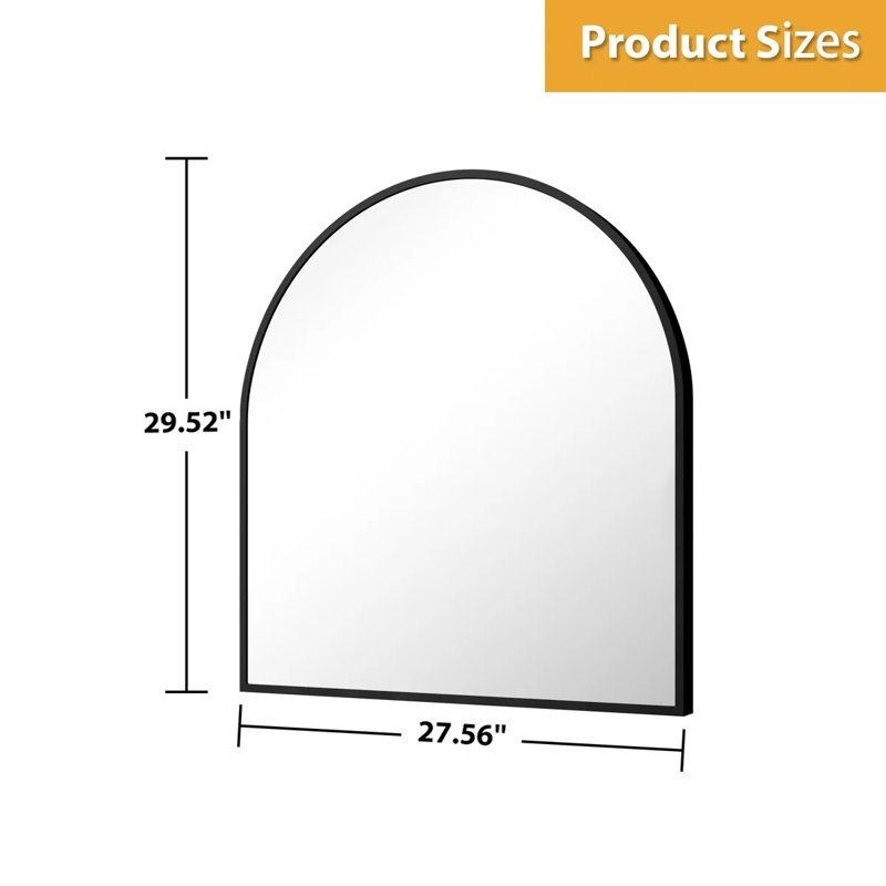Miroir mural Margulies, Noir, H 29,5 po x l 27,5 po
