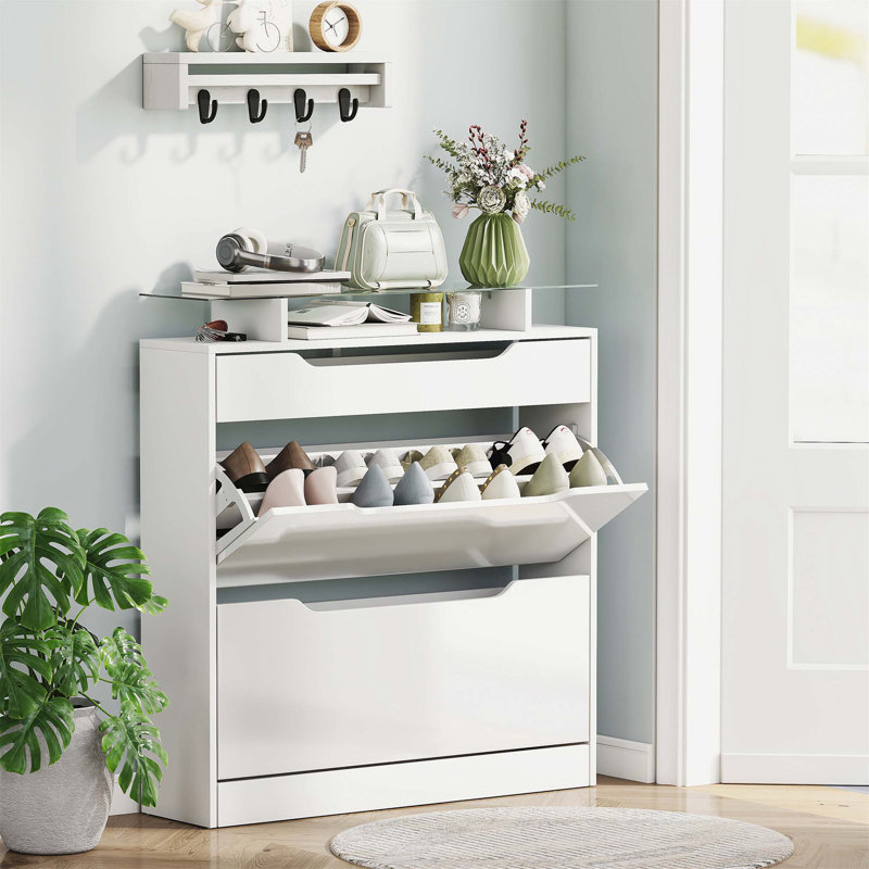 16 Pair Flip Down Shoe Storage