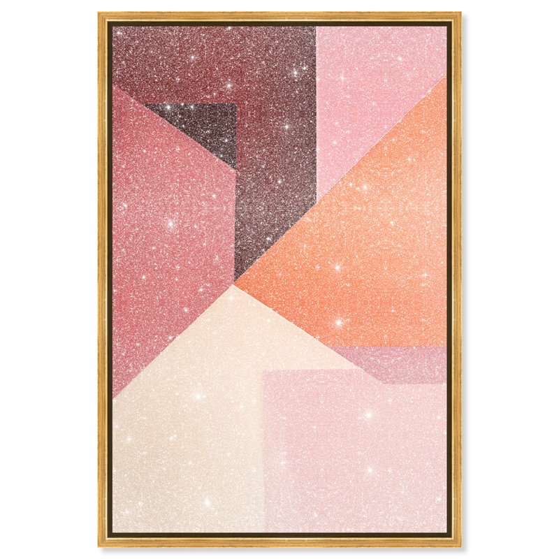 Berry Juice Canvas Abstract Print by Oliver Gal, Black Frame, 10 x 15, 16"H x 11"W, Gold Frame