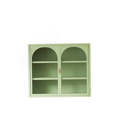 Armoire murale moderne à deux portes avec rangement à trois niveaux