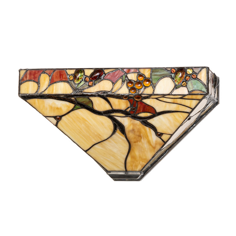 13" Wide Woodland Berries Wall Sconce
