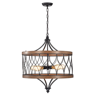 Lustree tambour 5 lumières unique Annabella