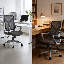 Chaise de bureau à dossier haut (gris)-1962400626