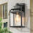 1- Light Matte Black Lantern Outdoor Wall Sconce