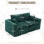 Canapé modulaire modulaire Cloud, canapé Comfy Cloud Modern, 2 places avec housses de coussin, meubles amovibles pour salon, chambre à coucher, appartements, dortoirs, sans assemblage requis-1287870573