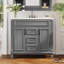 Meuble-lavabo de salle de bain avec lavabo simple, armoire de rangement avec 2 portes à fermeture douce et 2 tiroirs pour la maison-920196106