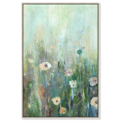 «Harmony Green I», art floral abstrait sur toile par Art Remedy