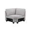 Canapé modulaire en L gris clair de 8 po avec repose-pieds et repose-pieds Leo