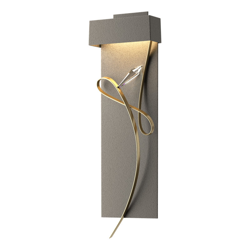 Rhapsody 1-Light LED Flush Mounted Sconce, Natural Iron, Modern Brass