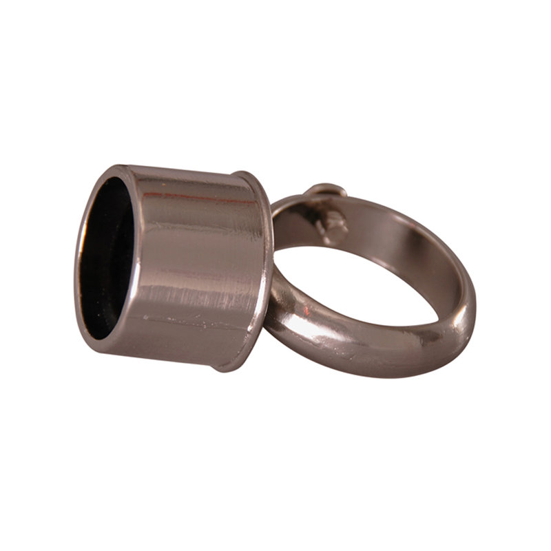 D Rod Loop Connector, Polished Nickel