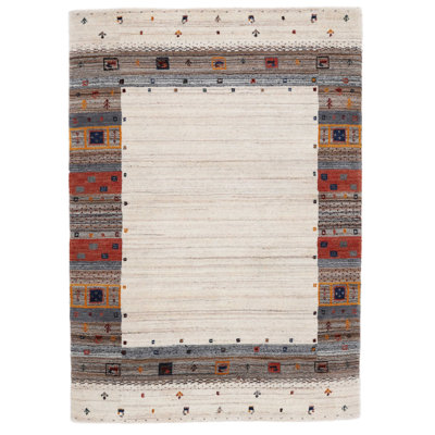 Gabbeh Vida Handwoven Wool Beige Rug