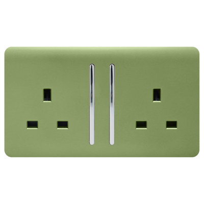 Trendi Switch 2 Gang Long Switched Plug Socket