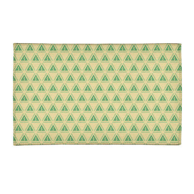 Tapis minimaliste jaune/vert arbres