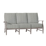 Croquet 75.75" Wide Outdoor Teak Patio Sofa with Cushions