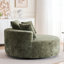 Fauteuil d'appoint rond, fauteuil demi-tonneau pivotant sur chenille à 360 °, canapé-lit moelleux moderne-1531300147