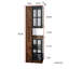 Vitrine 70 "avec portes en verre et lumières