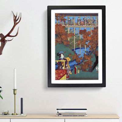 Autumn Garden by Utagawa Kunisada - Framed Print