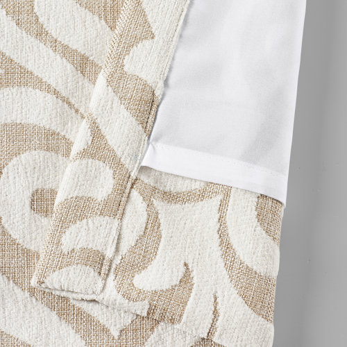 Five Queens Court Jaili Polyester Room Darkening Curtains / Drapes Pair