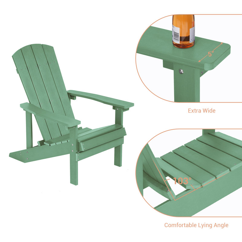 Robyn HIPS Adirondack Chair, Dark Green