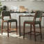  Ensemble de 4 tabourets de bar rembourrés à hauteur rapide de style moderne avec pieds en bois-979889908-979889909